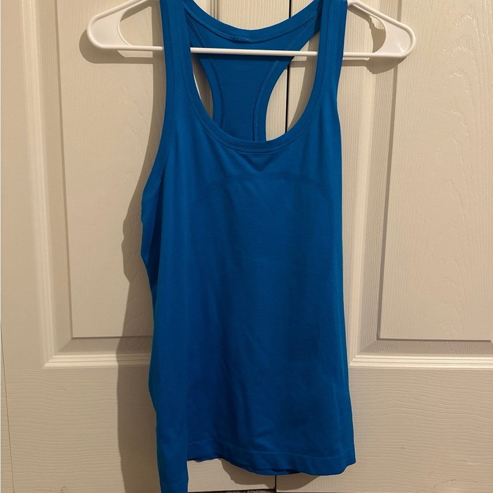lululemon swiftly tanktop size 6 blue - Picture 1 of 2